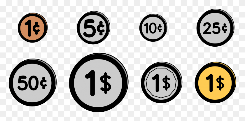 2390x1088 Descargar Png / Diseño De Iconos Gratis De Monedas De Estados Unidos, Número, Símbolo, Texto Hd Png