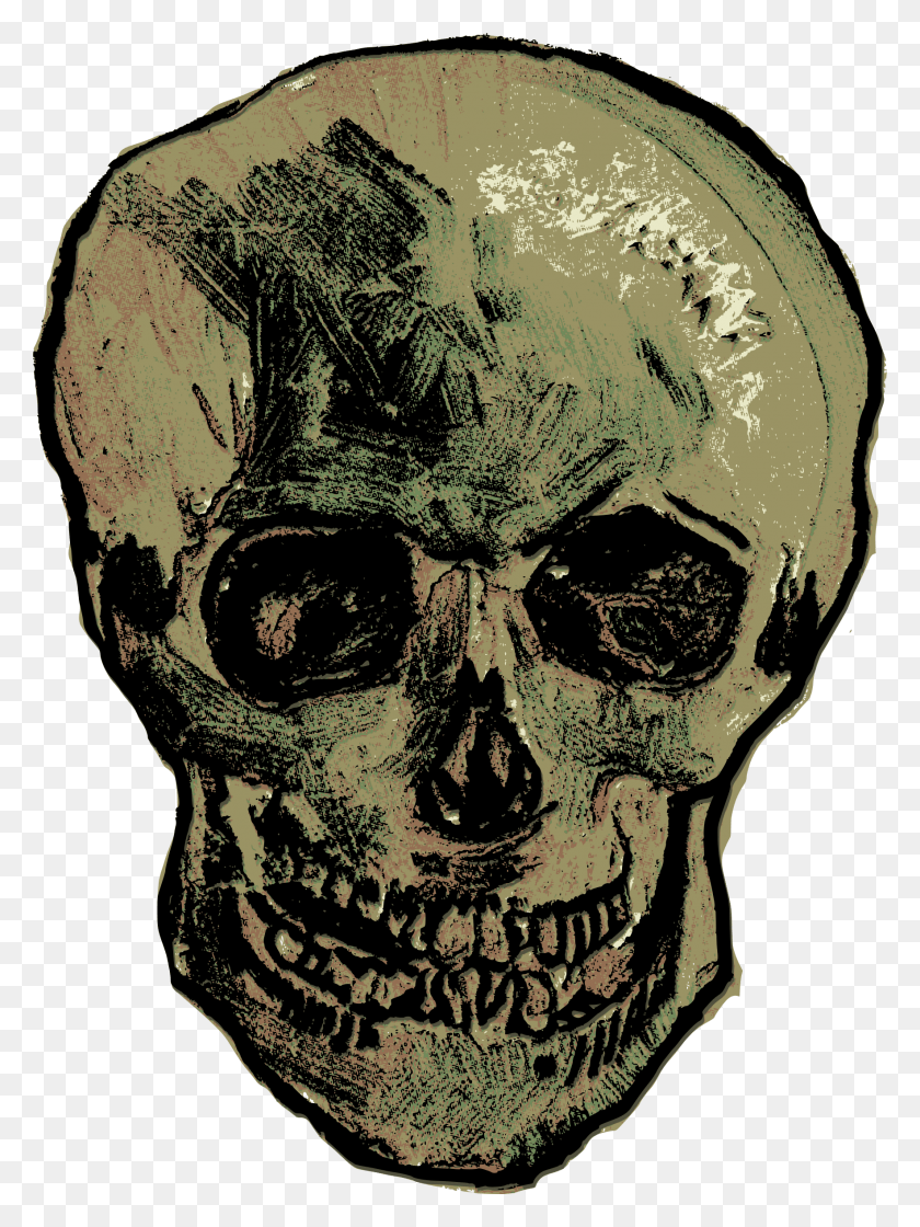 1766x2400 This Free Icons Design Of Van Gogh Skull, Head, Alien, Skin HD PNG Download