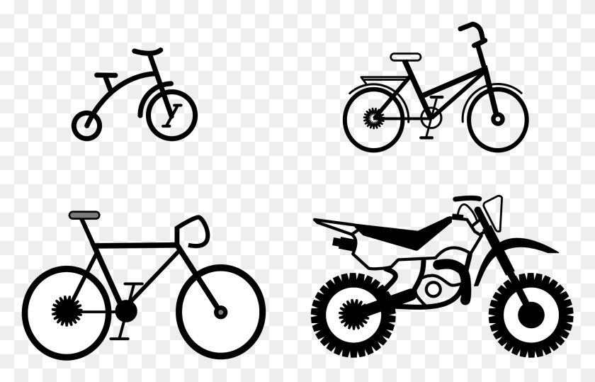 1998x1228 This Free Icons Design Of Various Bikes Bike Clip Art, Text, Symbol HD PNG Download