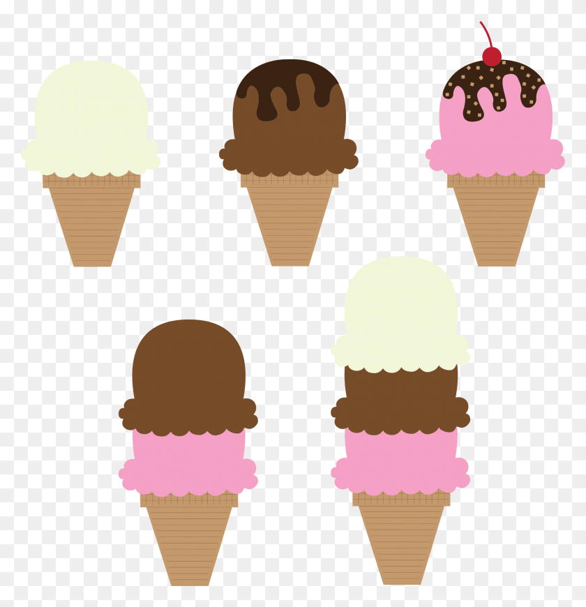 2227x2315 Этот Бесплатный Дизайн Иконок Различных Вкусов Мороженого, Сливок, Десертов, Продуктов Питания Png Скачать