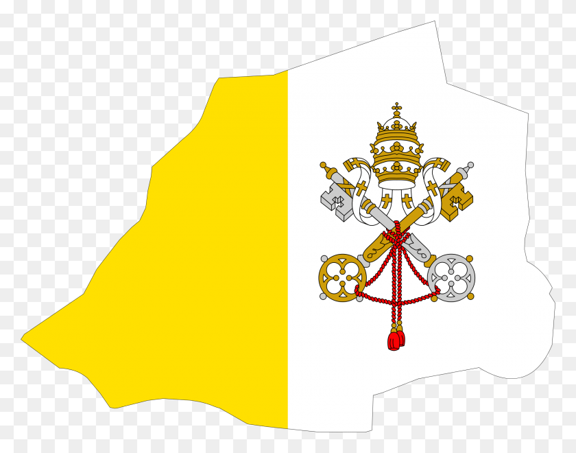 2280x1754 Descargar Png / Bandera De La Ciudad Del Vaticano, Mapa De La Ciudad Del Vaticano, Bandera Hd Png