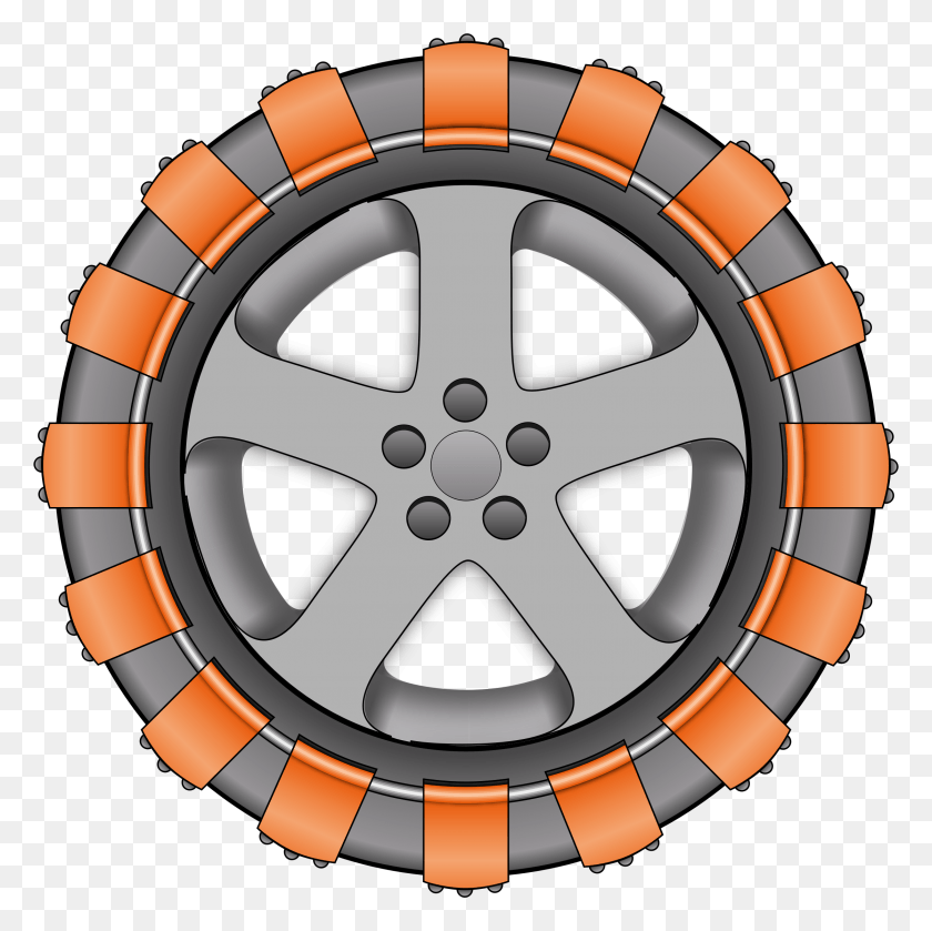 2234x2233 This Free Icons Design Of Wheel With Chain Circle, Machine, Spoke, Tire HD PNG Download