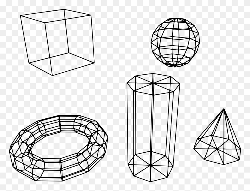 2400x1793 This Free Icons Design Of Wireframe 3d Mesh Primitives 3d Wireframe, Gray, World Of Warcraft HD PNG Download