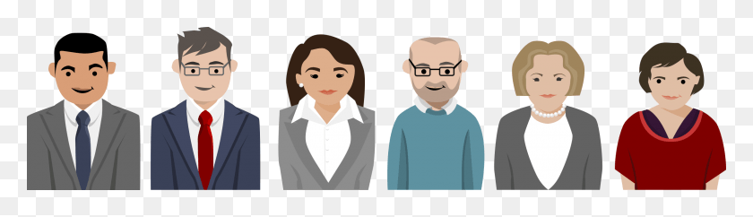 2400x560 This Free Icons Design Of Working Team Characters, Person, Human, Tie HD PNG Download