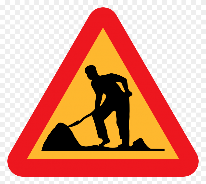 2393x2124 This Free Icons Design Of Workman Ahead Roadsign, Symbol, Person, Human HD PNG Download