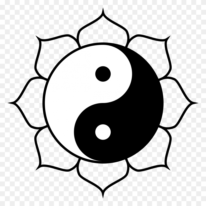 2322x2322 This Free Icons Design Of Yin Yang Lotus, Luna, El Espacio Ultraterrestre, Noche Hd Png