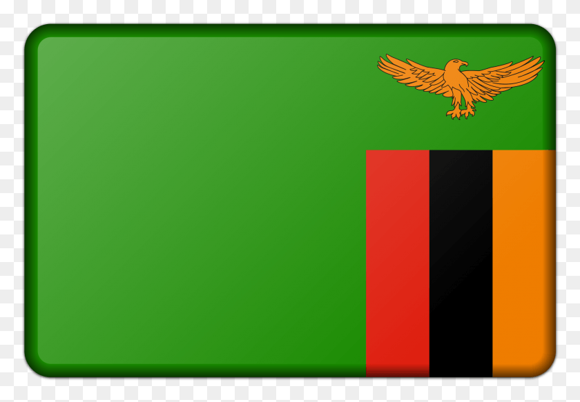 2027x1361 This Free Icons Design Of Zambia Flag Zambia Flag, Bird, Animal, Text HD PNG Download
