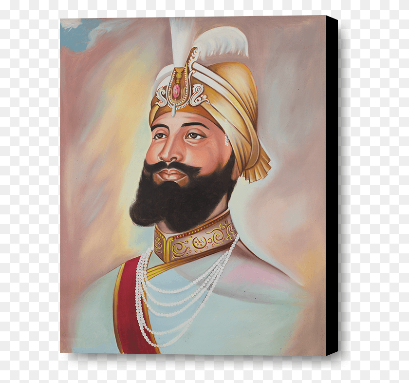 599x726 This Gorgeous Guru Gobind Singh Ji Artwork Is Inspired Shri Guru Gobind Singh Ji Painting, Person, Human HD PNG Download