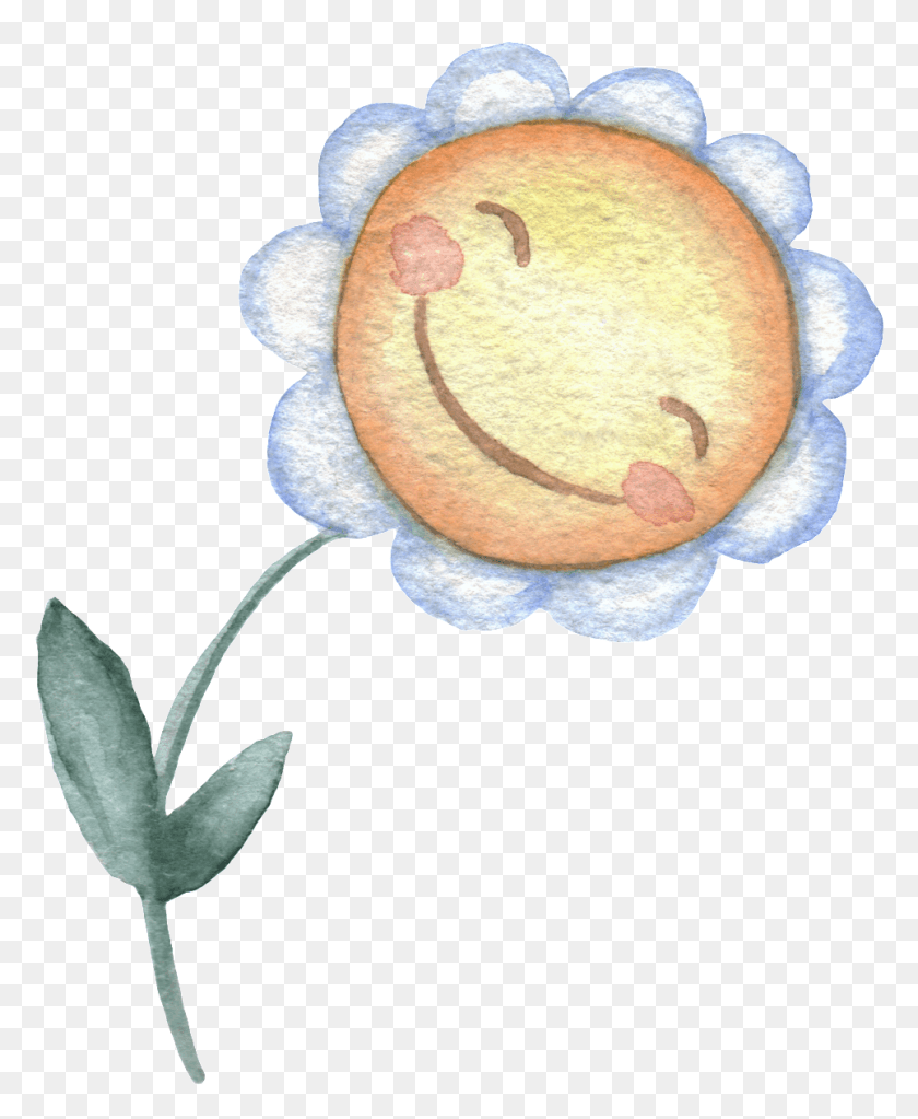 964x1191 This Graphics Is Smiley Sun Flower Cartoon Transparent, Plant, Blossom, Petal HD PNG Download