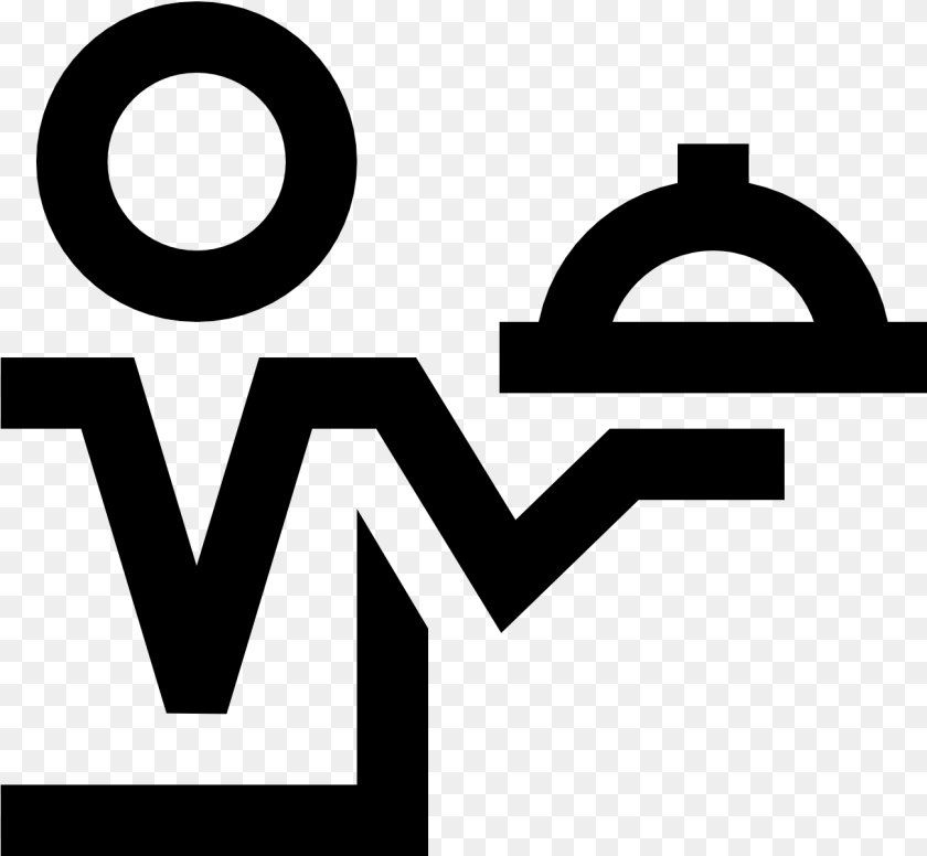 This Icon Features A Nondescript Person In A Uniform Waiter Icon, Gray Clipart PNG