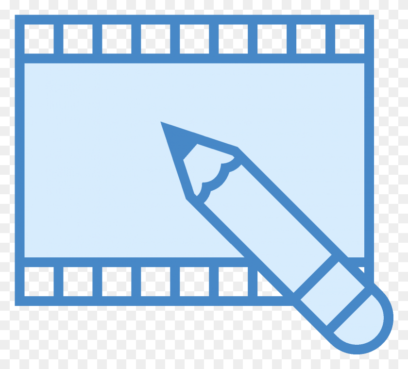 1561x1401 This Icon For Video Editing Depicts A Flat Section Edicion De Video Dibujo, Text, Pencil, Injection HD PNG Download