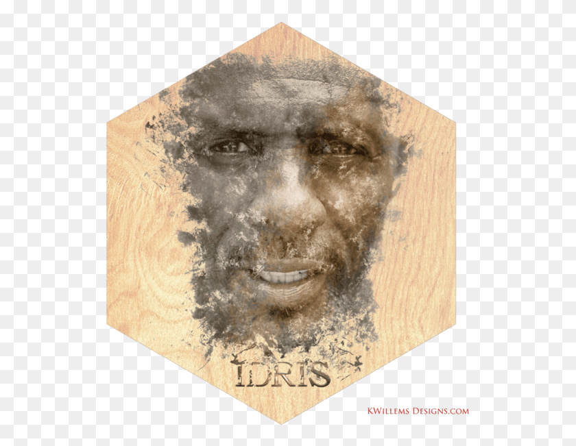 531x591 This Idris Elba Premium Wood Art Print Is The Most Sketch, Head, Face, Person HD PNG Download