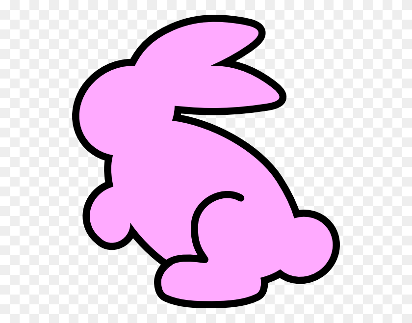 546x598 This Image As Bunny Clip Art Pink, Text, Animal, Label HD PNG Download