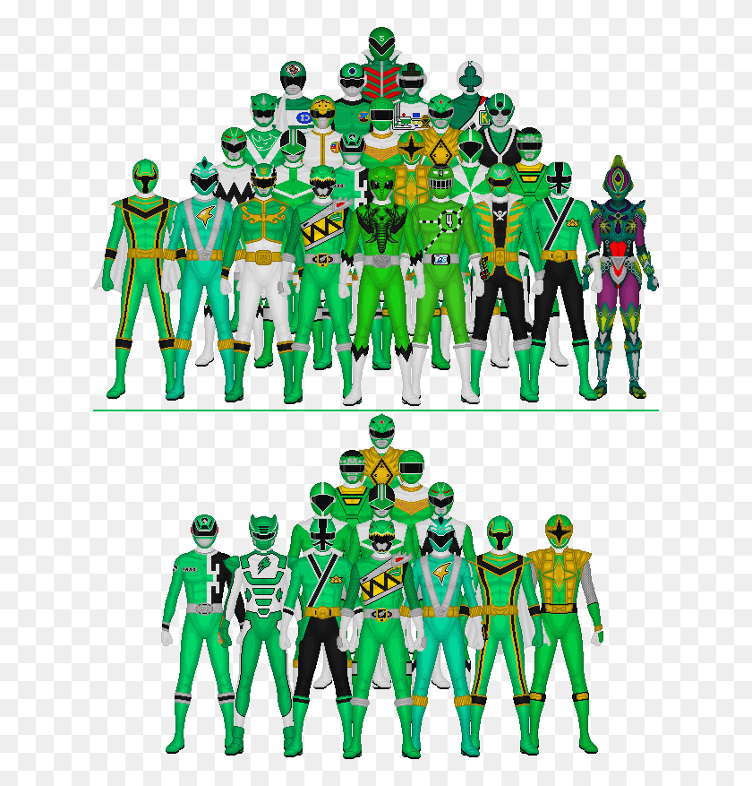 632x817 This Is A Group Shot Of Every Red Warrior From The Power Rangers All Green, Person, Long Sleeve, Sleeve HD PNG Download