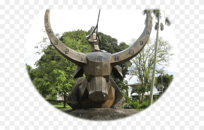645x478 This Is A Photo Of The Carabao Sundial Taken Last October Ox, Monument, Airplane, Aircraft HD PNG Download