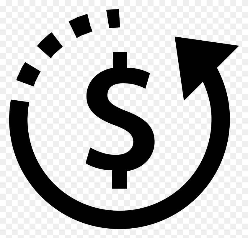 1517x1457 This Is A Picture Of A Dollar Sign Symbol Surrounded Money Bag Flat Design, Gray, World Of Warcraft HD PNG Download