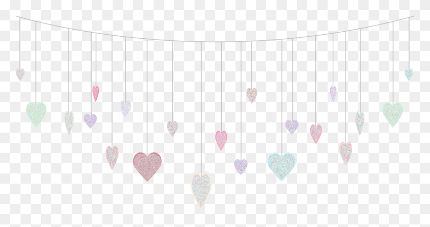 950x469 This Is A Sticker Of Hanging Sequenced Hearts Heart, Accessories, Accessory, Diamond HD PNG Download