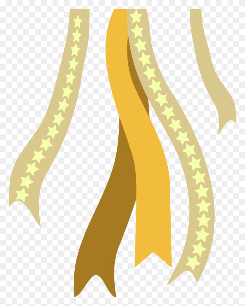 790x1000 This Is A Sticker Of Yellow New Year Ribbons Illustration, Animal, Graphics HD PNG Download