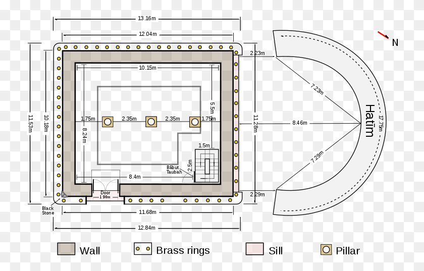 736x477 This Is Called The Babut Taubah And This Is Where I Inside The Kaaba, Floor Plan, Diagram, Plan HD PNG Download