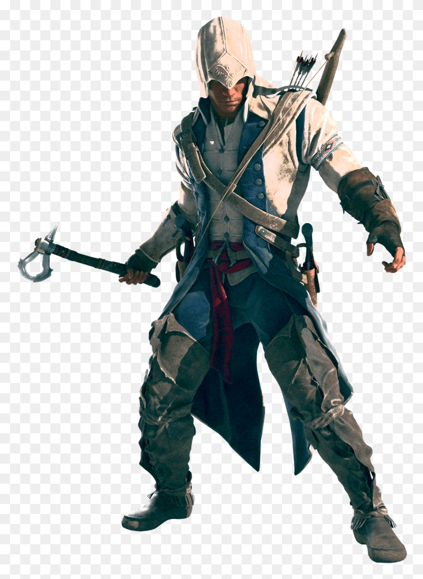1129x1577 This Is The Image With A Film Grain Connor Assassins Creed, Person, Human, Ninja HD PNG Download
