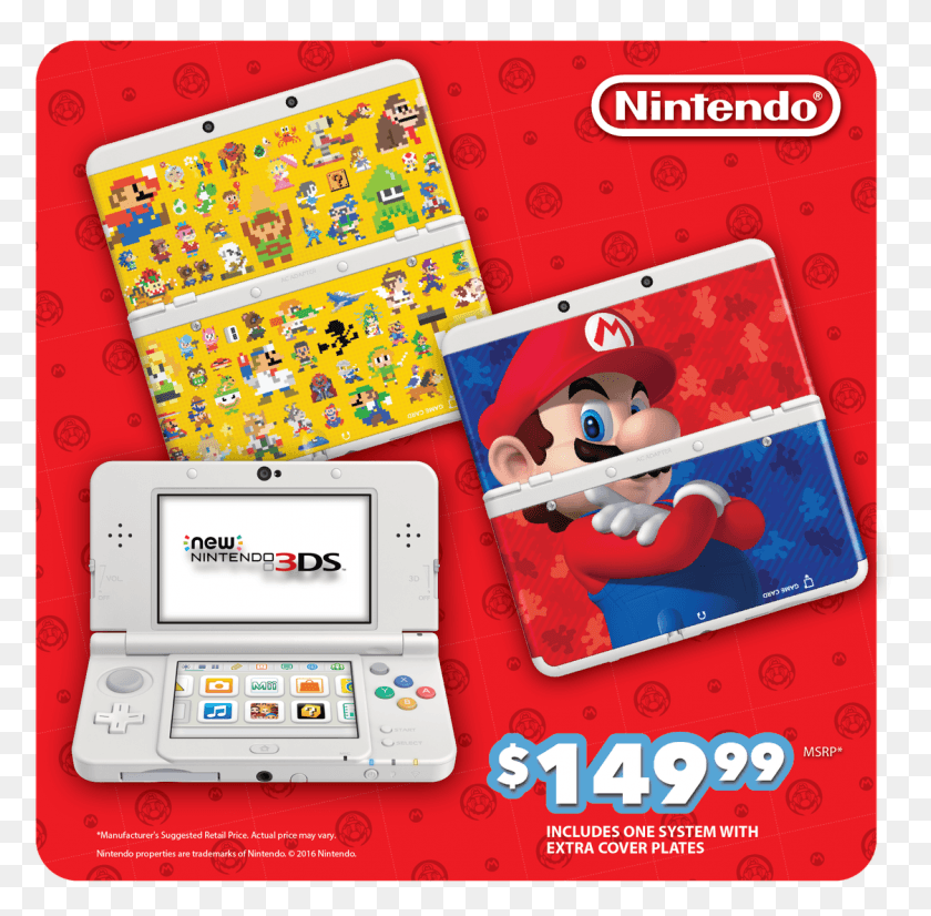 1122x1103 This New 3ds Bundle Comes With A Copy Of Super Mario, Text, Mobile Phone, Phone HD PNG Download