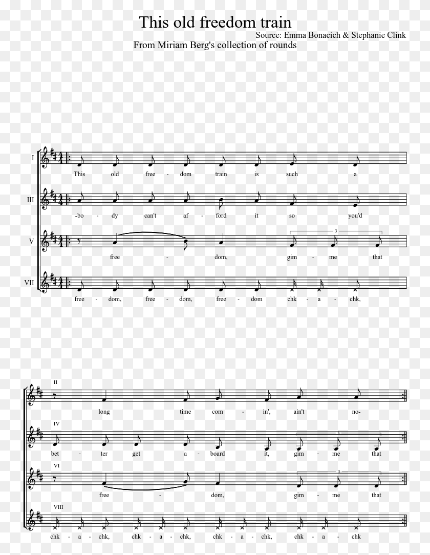 751x1024 This Old Freedom Train Sheet Music Composed By Source Woke Up This Morning With The Sun, Gray, World Of Warcraft HD PNG Download