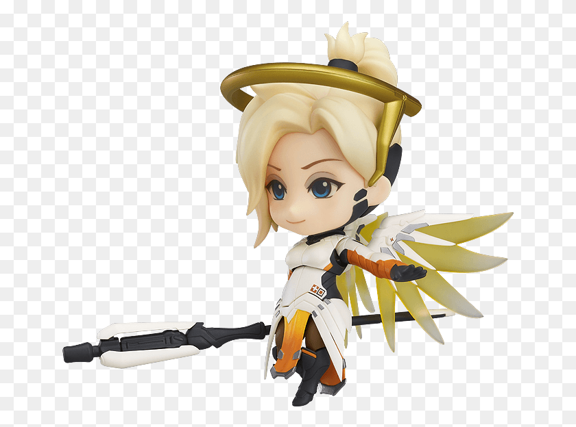 659x564 This Pose Makes Nenderoid Mercy Looks As If She39s Strutting Mercy Classic Skin Edition Nendoroid Overwatch, Toy, Figurine, Person HD PNG Download