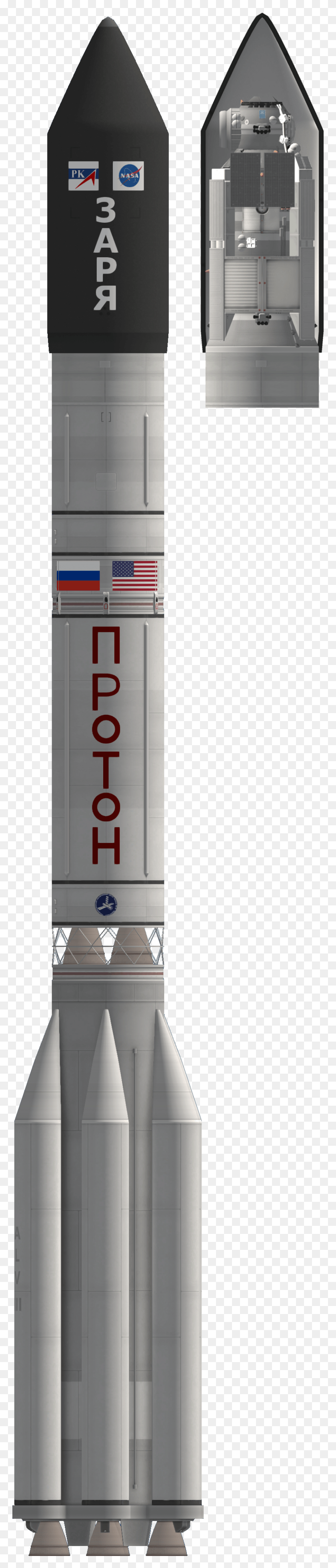 814x4023 This Proton Is Configured To Launch The Zarya Mounted Mod Iss Ksp Zarya, Number, Symbol, Text HD PNG Download