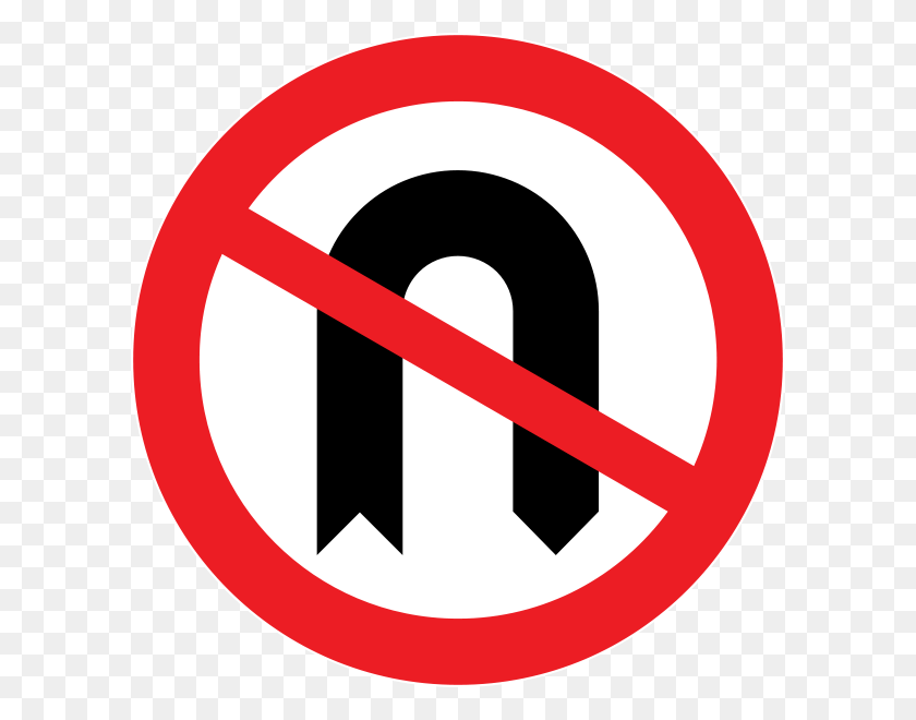 600x600 This Sign Means No U Turns In The Road The Red Circle U Turn Road Sign, Symbol, Stopsign, Rug HD PNG Download
