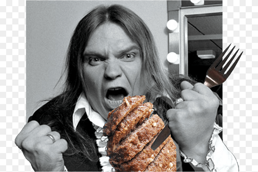 746x562 This Thread Would Not Be Complete Without A Picture Meatloaf I Ll Do Anything For Love Meme, Cutlery, Fork, Adult, Person PNG