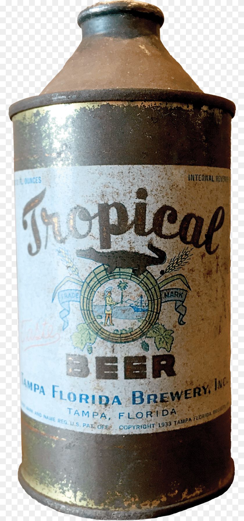 784x1796 This Tropical Beer Can From The Tampa Florida Brewery Beer Bottle, Alcohol, Beverage, Tin, Person Clipart PNG