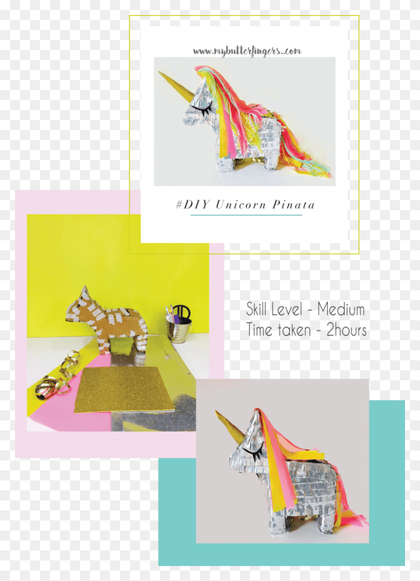 800x1130 This Unicorn Pinata Is So Easy To Make And I Literally Paper, Text, Graphics HD PNG Download