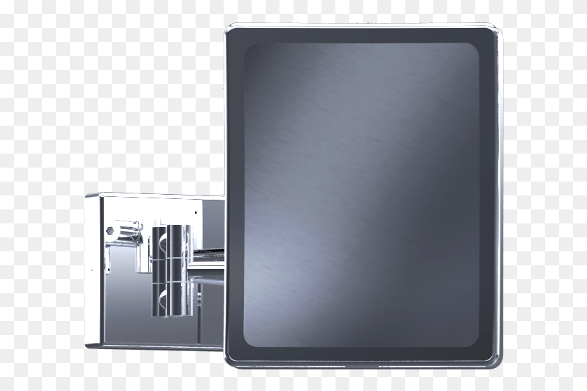 602x500 This Unlighted Double Arm Rectangular Wall Mirror Electronics, Lcd Screen, Monitor, Screen HD PNG Download
