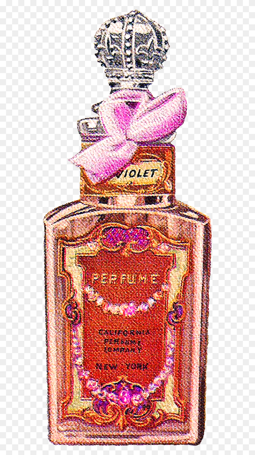 557x1435 Esta Imagen De Época De Una Botella De Perfume Violeta Botella, Tarro, Cosméticos, Botella De Tinta Hd Png Descargar