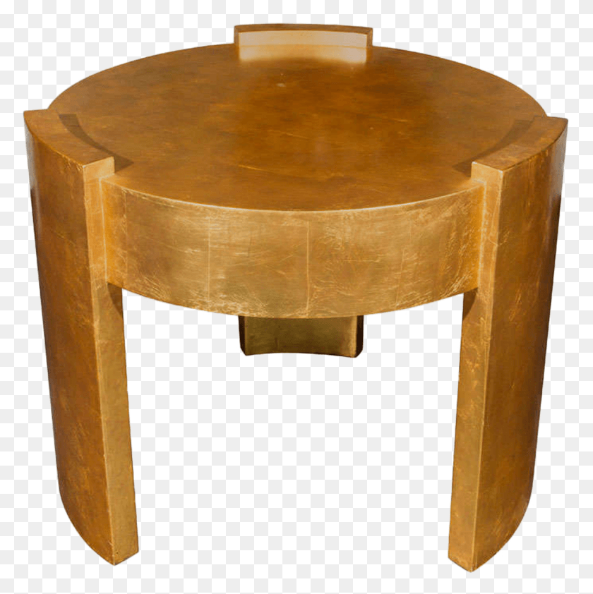 1151x1154 This Vintage Side Table Is Designed In The Art Deco Gold Leaf Table, Furniture, Chair, Coffee Table HD PNG Download