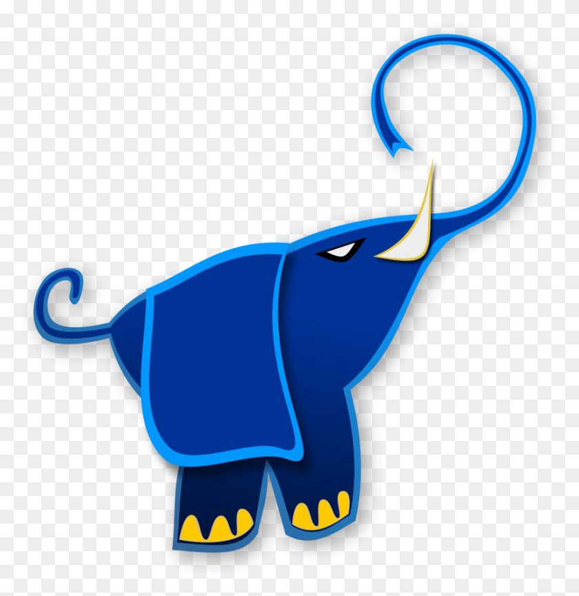 855x883 Tanga Azul Claro Con Huella Clipart Vector Clip Elefante Desenho Abstrato, Mamífero, Animal, Vida Marina Hd Png