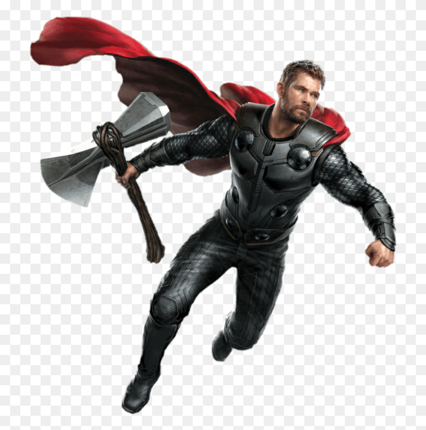 726x788 Thor Avengers End Game Iron Man, Ninja, Person, Human HD PNG Download
