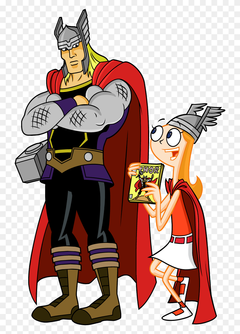 739x1110 Thor Clipart Marvel Phineas And Ferb Mission Marvel, Person, Human, Comics HD PNG Download