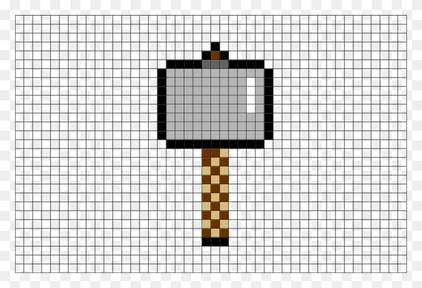 880x581 Thor Hammer Pixel Art, Дизайн Интерьера, В Помещении, Освещение Hd Png Скачать
