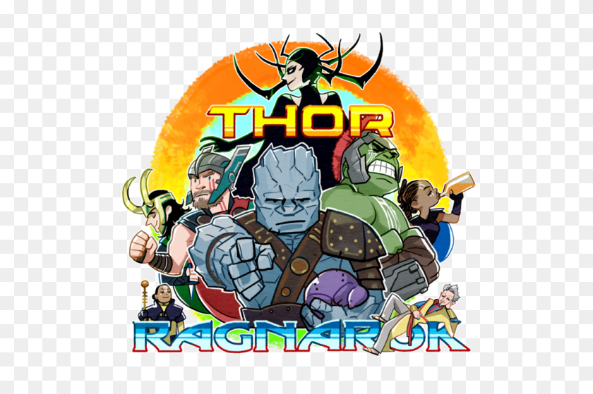 1025x656 Thor Ragnarok By Hallpen Illustration, Person, Human, Poster HD PNG Download