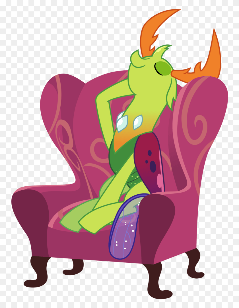 764x1021 Thorax In Comfy Mlp Triple Threat Thorax, Furniture, Chair, Cushion HD PNG Download
