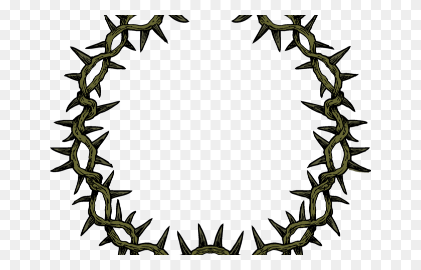 640x480 Thorns Clipart Border Clipart Crown Of Thorn, Pattern, Plant, Wreath HD PNG Download