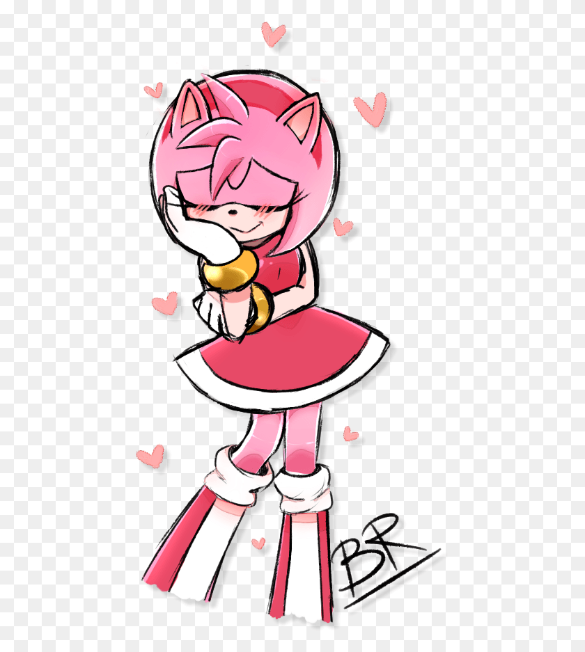 451x877 Thought I Should Post My Art Here Too Amy Rose Sonic Cartoon, Person, Human, Helmet HD PNG Download