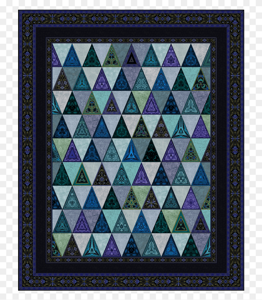 726x901 Thousand Pyramids Quilt Quilt, Rug, Pattern HD PNG Download