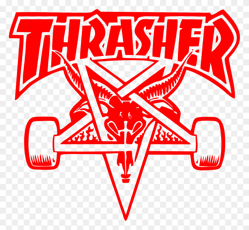 1413x1296 Thrasher, Text, Symbol, Graphics HD PNG Download