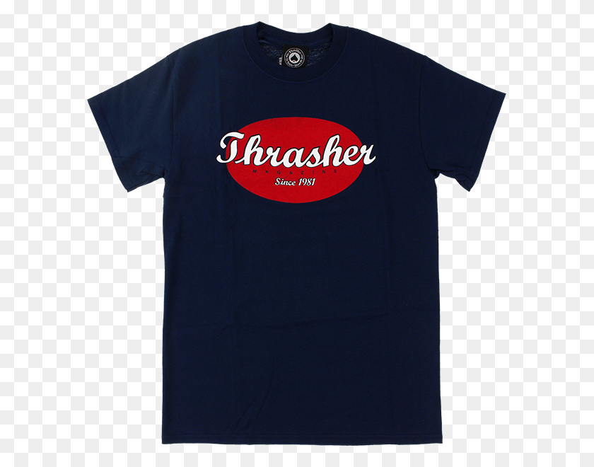 593x600 Thrasher Active Shirt, Clothing, Apparel, T-shirt HD PNG Download
