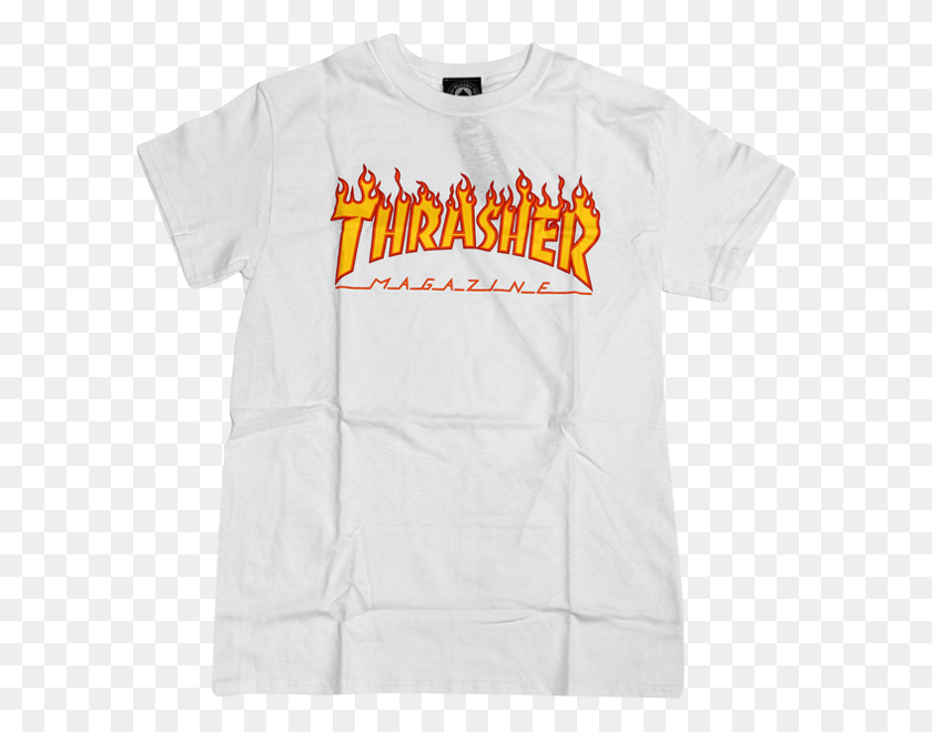 594x600 Thrasher Magazine Flame Logo T Shirt Active Shirt, Clothing, Apparel, Sleeve HD PNG Download