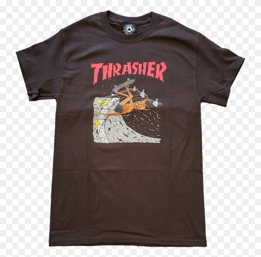 1244x1222 Thrasher Neckface Invert T Shirt Thrasher Neckface Invert, Clothing, Apparel, T-shirt HD PNG Download