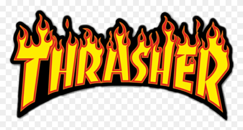 2463x1234 Стикер Thrasher Rileyy Thrasher Flame Logo, Текст, Досуг, Цирк Hd Png Скачать