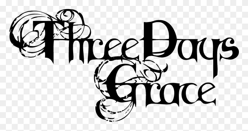 833x411 Three Days Grace Logo 3 Days Grace Logo, Text, Alphabet, Label HD PNG Download